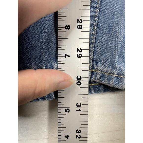 Old Navy Jeans Womens 20 Blue Mid-Rise Baggy Wide Leg Drapey Denim Cargo Pockets - Picture 7 of 16